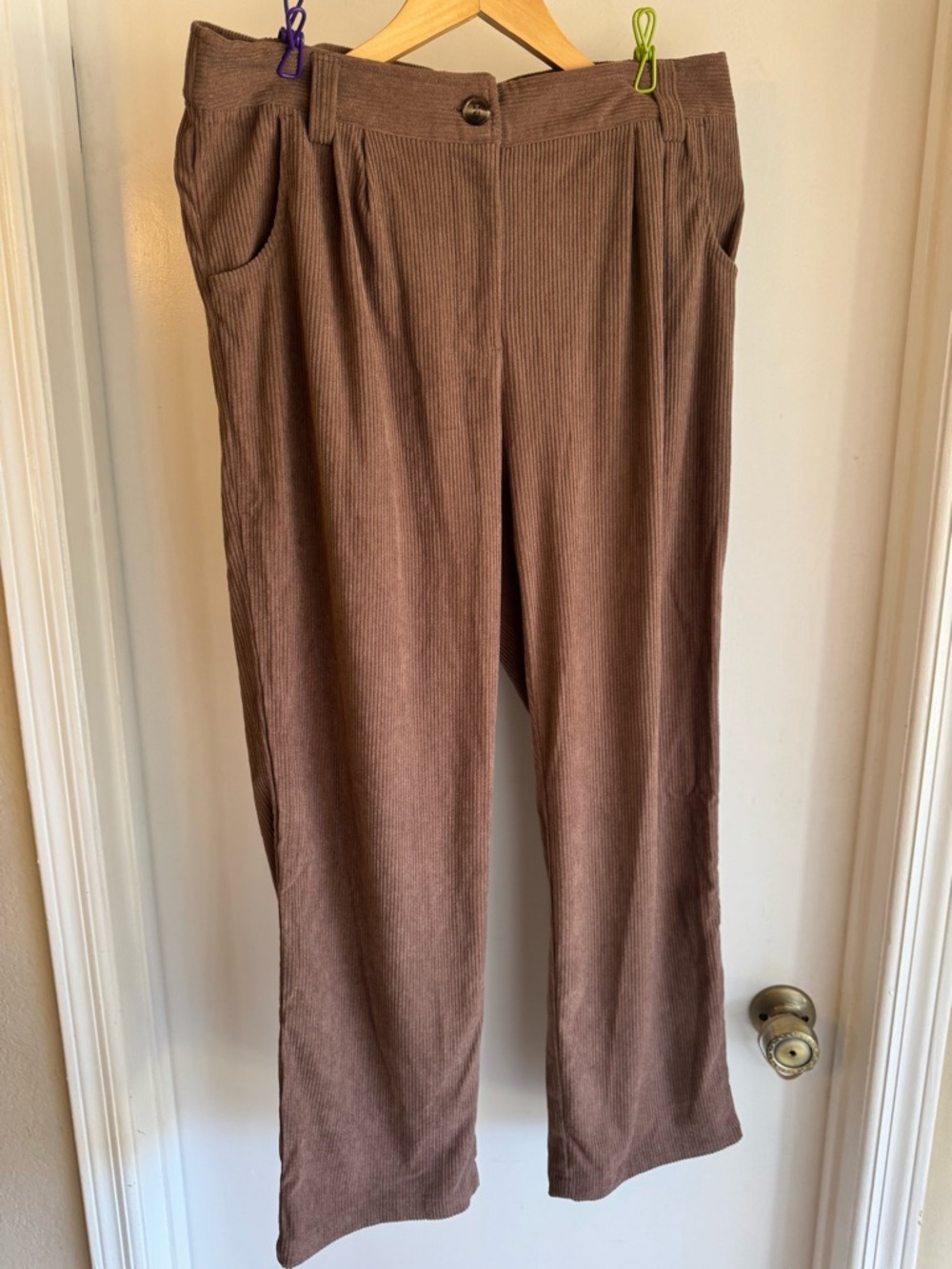 Halara High Waisted Zipper Pocket Corduroy Casual Pants - Picture 3 of 8